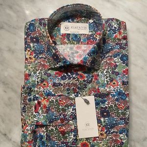 Kurt River Bushwick Men’s Floral Shirt, Classic Fit, Size Medium